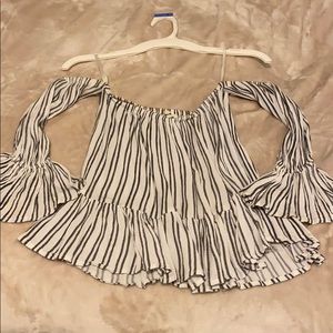 Off the shoulder stripped top
